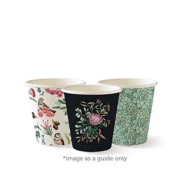6oz Coffee Cups Art Series (80mm) Single Wall - BioPak