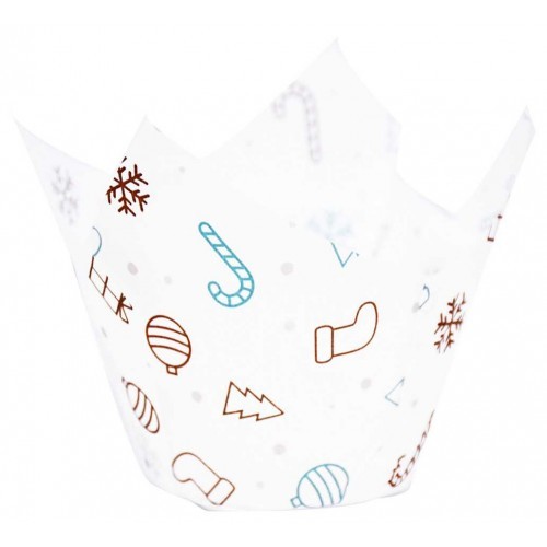 Texas Muffin Wrap - Candy Cane - Confoil