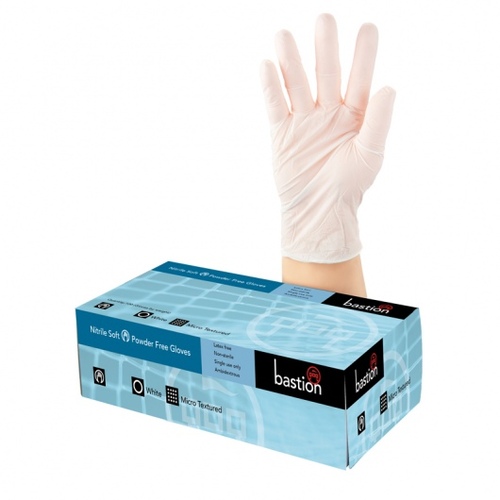 Nitrile Soft White P/F X-Large - Bastion