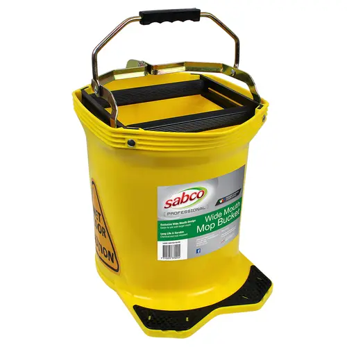 Sabco Wide Mouth 16Lt Mop Bucket - Yellow. Carton 2 