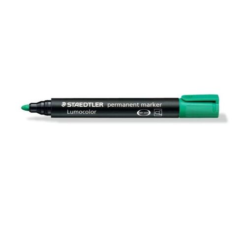 Staedtler Permanent Marker - Green, Chisel Tip  Pack 10         