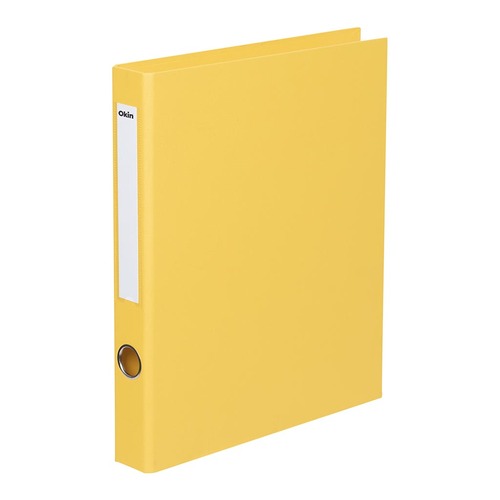 Okin Ringbinder Linen A4 2D 26mm Yellow