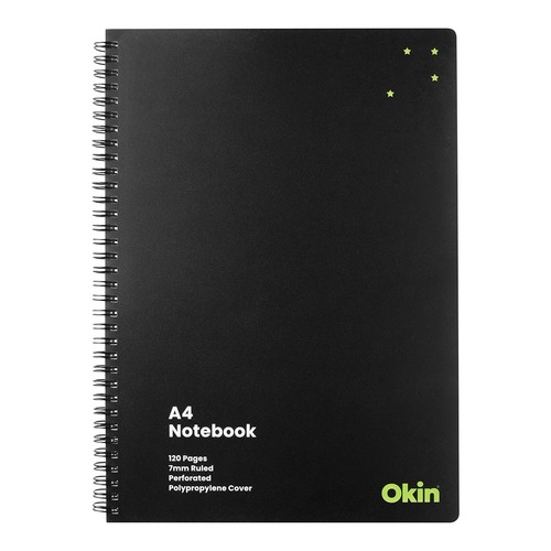 Icon Spiral Notebook A4 PP Cover Black 120 pg