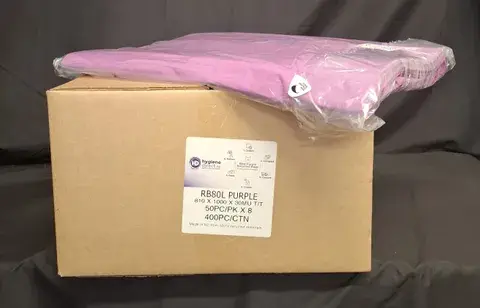 Best Purple Recycled 240L Bag 1125x1500mm x 38mu Carton 150 - Hygiene Direct