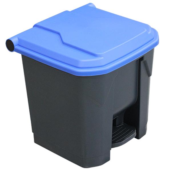 30L Pedal Bin with Blue Lid