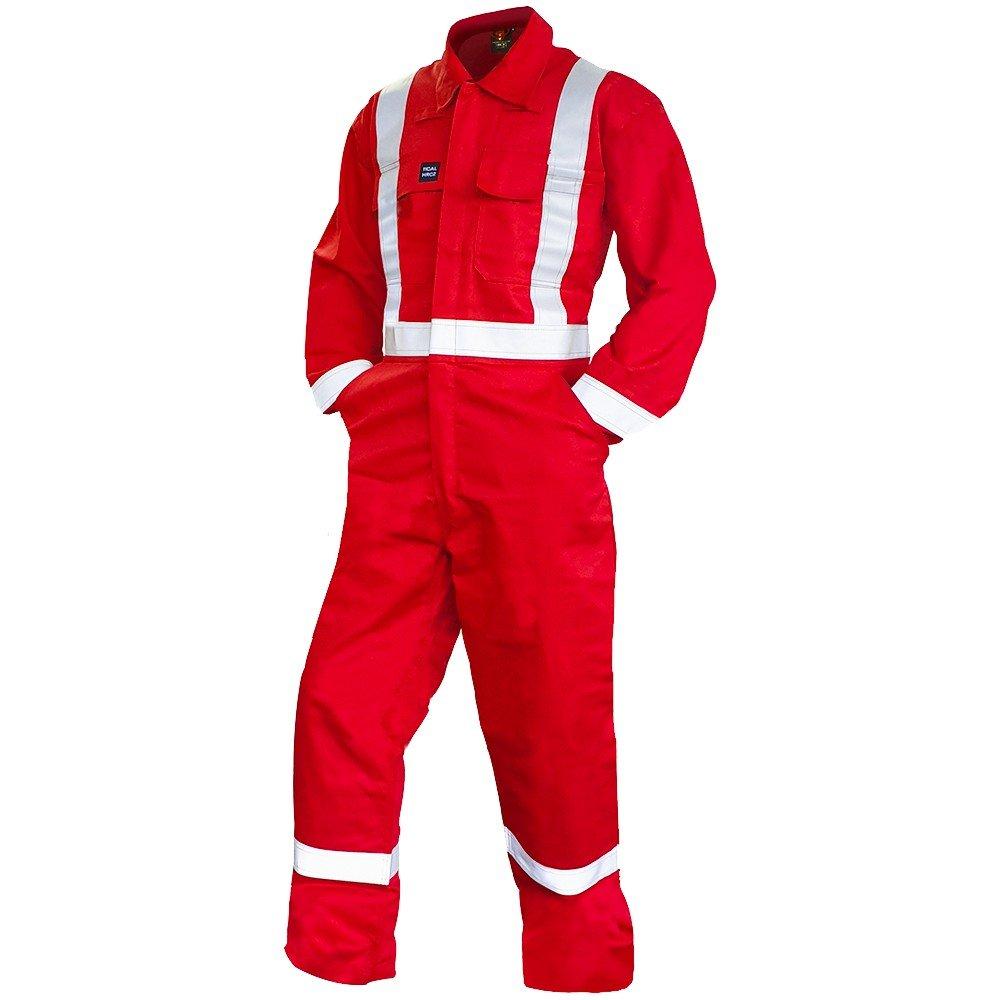 Fr Overall, 240 Gsm.88/12 11 Cal, Red With Tape-Size 4